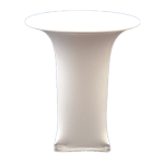 Ivory Stand Up Table Cover with Stretch Fabric