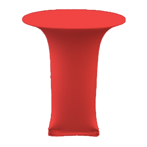 Red Stand up Table Cover with Stretch Fabric