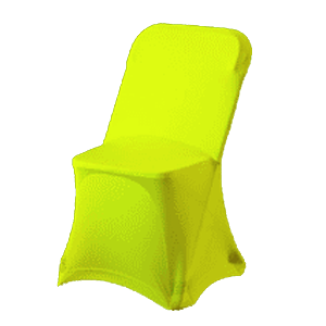 Folding Chair Covers Made From Stretch Fabric - Neon Yellow