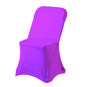 Folding Chair Covers Made From Stretch Fabric - Purple
