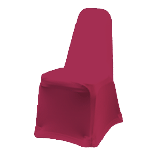 Stackable Chair Covers with Stretch Fabric - Burgundy