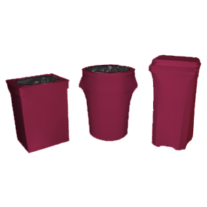 Trash Can Stretch Fabric Covers - Burgundy
