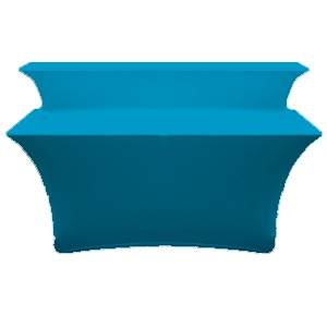 Turquoise Two Tier Table Cover with Stretch Fabric 