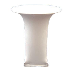 Ivory Stand Up Table Cover with Stretch Fabric
