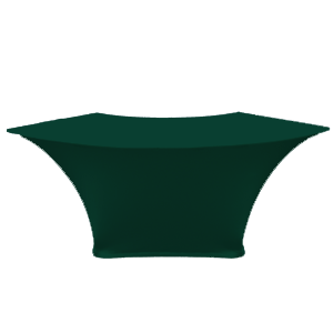 Hunter Green Serpentine Table Covers with Stretch Fabric