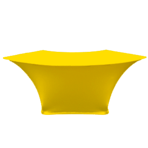 Yellow Serpentine Table Covers with Stretch Fabric