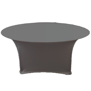 Charcoal 66 Inch Sit Down Table Cover with Stretch Fabric
