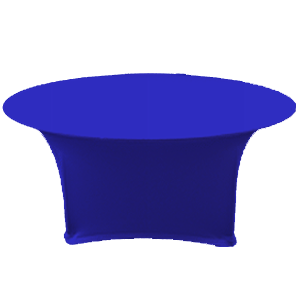 Royal Blue 66 Inch Sit Down Table Cover with Stretch Fabric