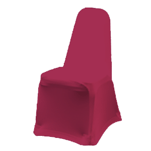 Stackable Chair Covers with Stretch Fabric - Burgundy