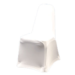 Stackable Chair Covers with Stretch Fabric - Ivory