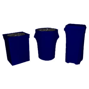 Trash Can Stretch Fabric Covers - Navy Blue