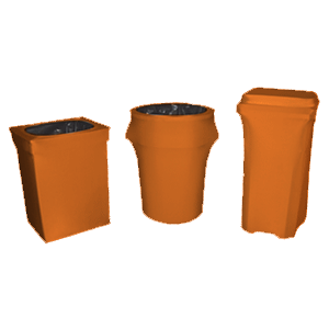 Trash Can Stretch Fabric Covers - Neon Orange