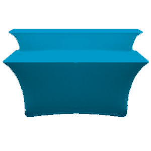 Turquoise Two Tier Table Cover with Stretch Fabric 
